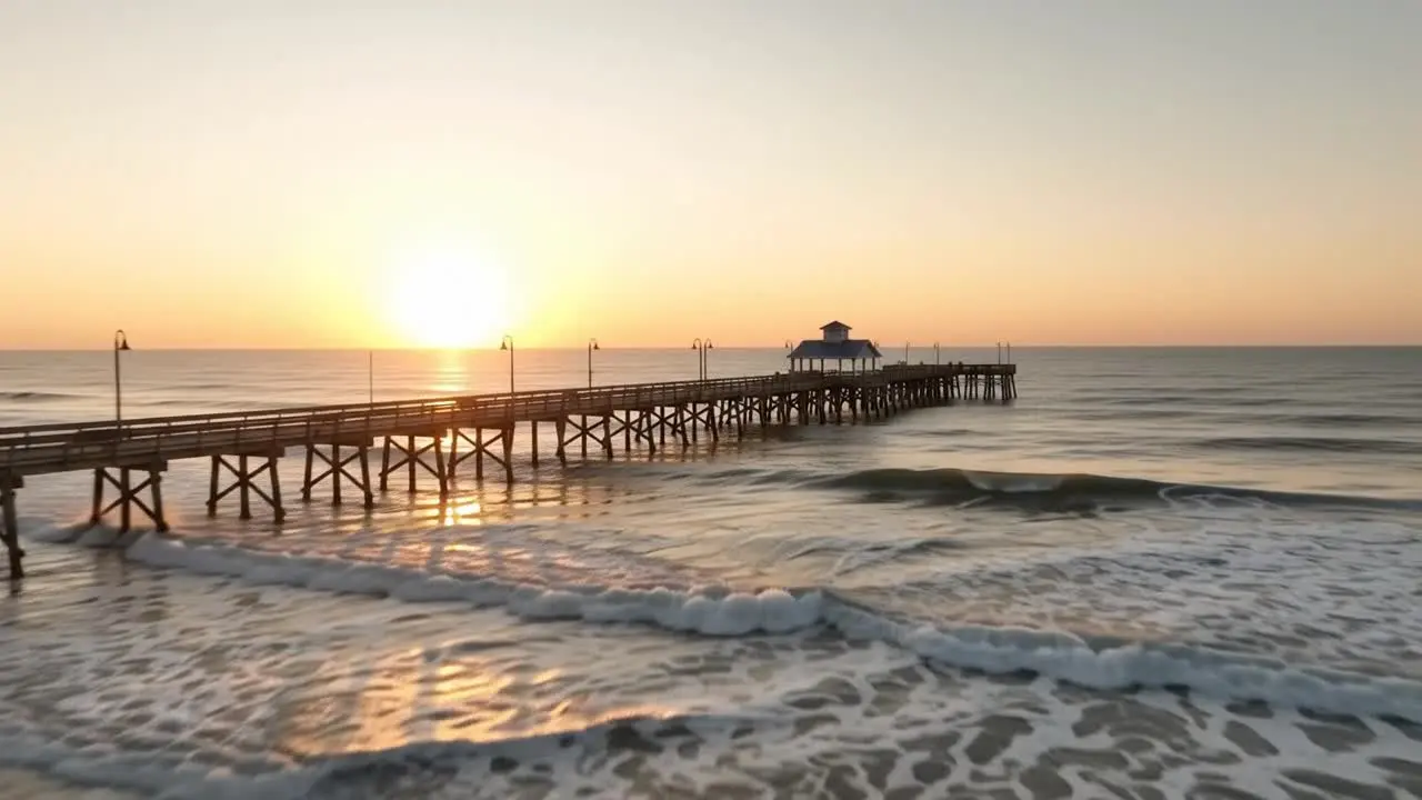 Sunset over the Carver Springs coastline